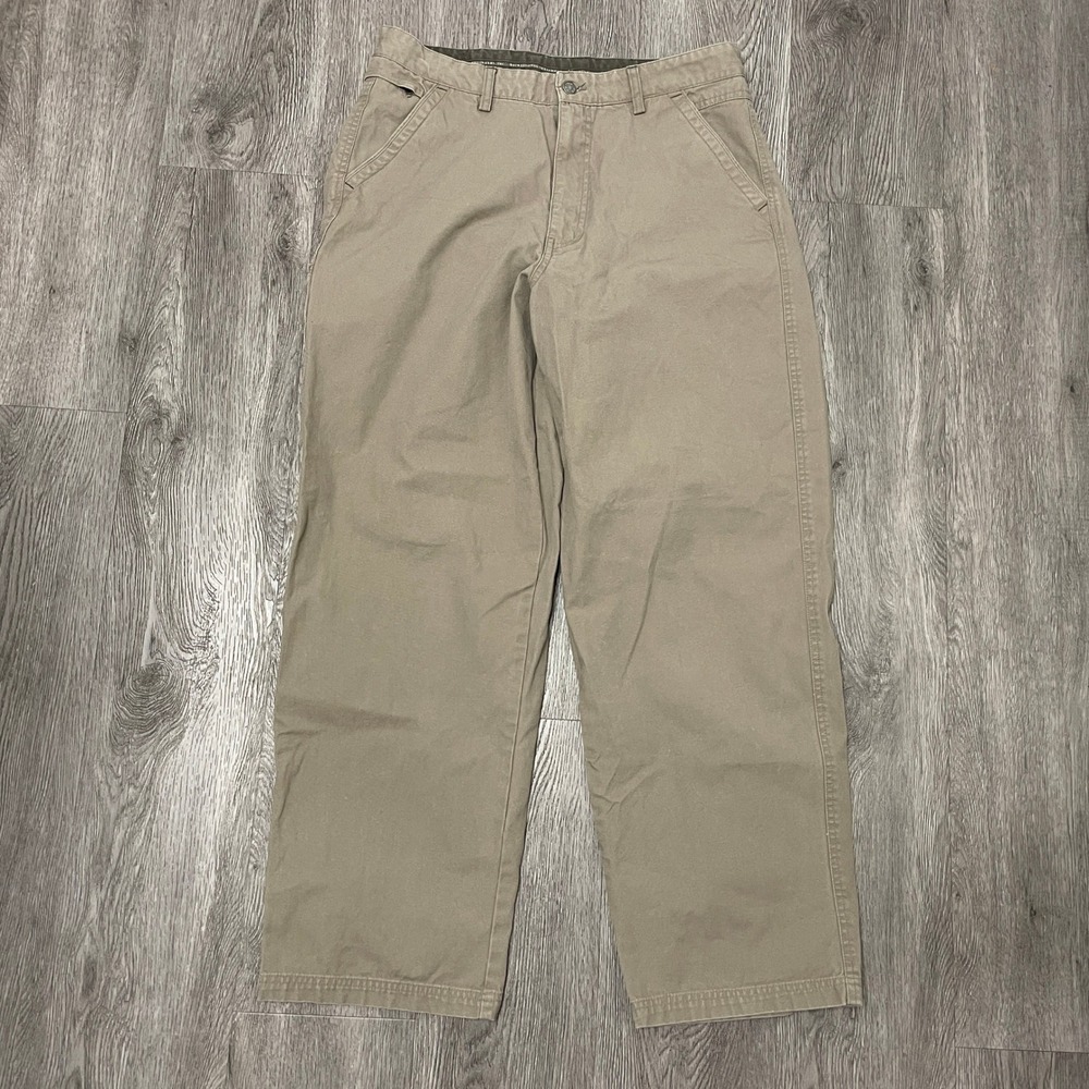 REI Pants Mens 32x31 Beige Canvas Hiking Workwear Cargo Wide Baggy Carhartt